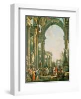 Classical Ruins-Giovanni Paolo Pannini-Framed Giclee Print