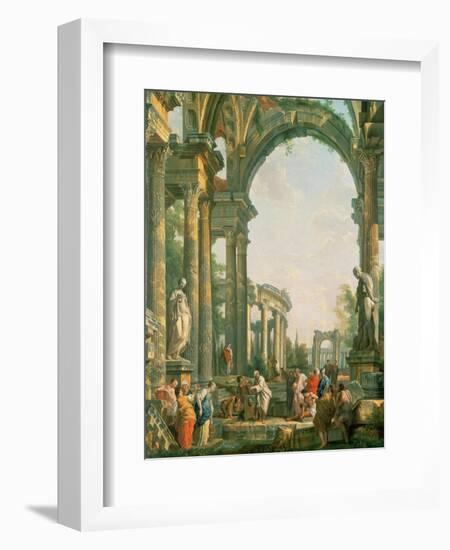 Classical Ruins-Giovanni Paolo Pannini-Framed Giclee Print