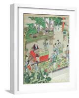 A Chinese Mandarin Being Entertained-null-Framed Giclee Print