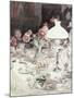 Around the Lamp at Evening, 1900-Carl Larsson-Mounted Giclee Print