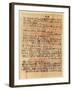 Fragment of the Ebers Papyrus, New Kingdom, c.1550 BC-Egyptian 18th Dynasty-Framed Giclee Print