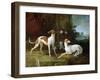 Misse and Turlu, Two Greyhounds of Louis XV-Jean-Baptiste Oudry-Framed Giclee Print