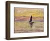 The Sailing Boat, Evening Effect, 1885-Claude Monet-Framed Giclee Print