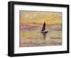 The Sailing Boat, Evening Effect, 1885-Claude Monet-Framed Giclee Print