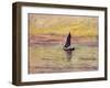The Sailing Boat, Evening Effect, 1885-Claude Monet-Framed Giclee Print