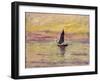 The Sailing Boat, Evening Effect, 1885-Claude Monet-Framed Giclee Print