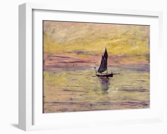 The Sailing Boat, Evening Effect, 1885-Claude Monet-Framed Giclee Print