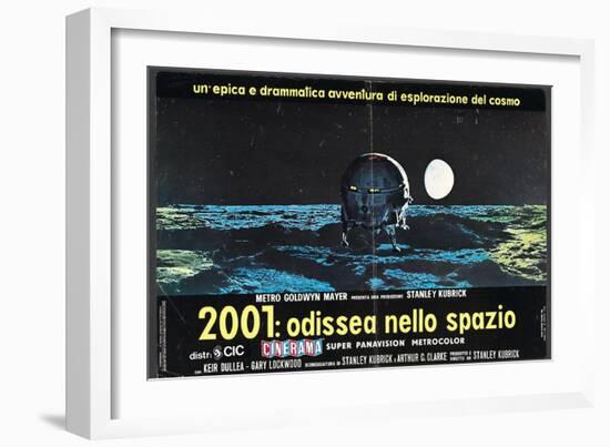 2001: A Space Odyssey, Italian Movie Poster, 1968-null-Framed Art Print