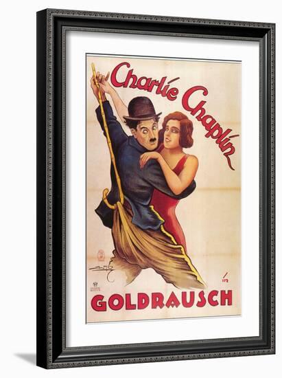 The Gold Rush, German Movie Poster, 1925-null-Framed Art Print
