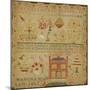 Silk on Linen Needlework Sampler, circa 1836-Hannah Scanlon-Mounted Giclee Print