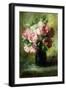 Pink Roses in a Vase-Frans Mortelmans-Framed Giclee Print