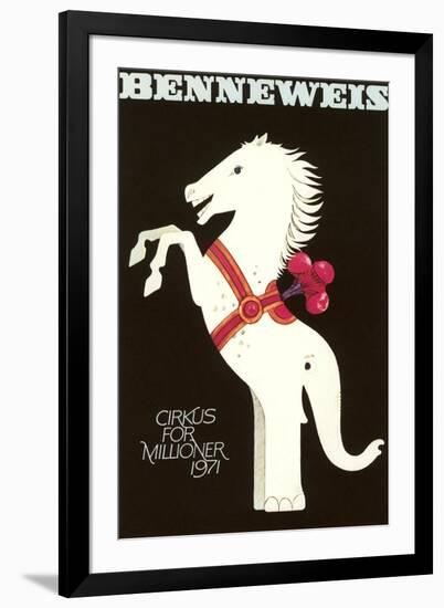 German Circus with Horse and Elephant Hybrid-null-Framed Art Print