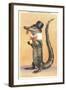 Alligator in Top Hat-null-Framed Art Print