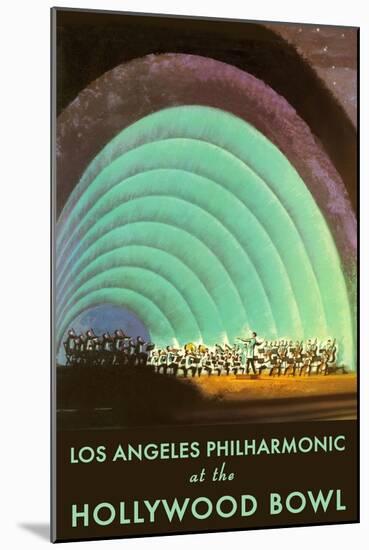 Hollywood Bowl Poster, Los Angeles, California-null-Mounted Art Print