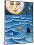 Moon Face Mermaid in The Sea-sylvia pimental-Mounted Art Print