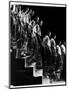 Marcel Duchamp Walking down Stairs in exposure of Famous Painting "Nude Descending a Staircase"-Eliot Elisofon-Mounted Photographic Print