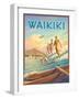Surfride Waikiki-Kerne Erickson-Framed Art Print