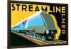 Streamline Train-Brian James-Framed Art Print