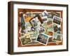 Wonders of the World Postcards-Garry Walton-Framed Art Print