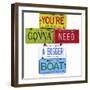 Scheider Bigger Boat-Gregory Constantine-Framed Giclee Print