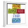 Scheider Bigger Boat-Gregory Constantine-Framed Giclee Print