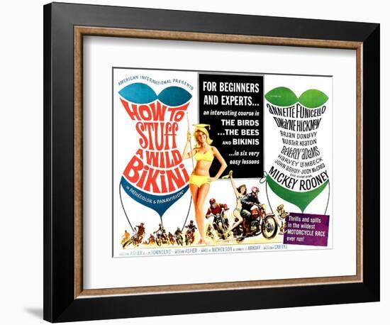 How to Stuff a Wild Bikini, half-sheet poster, 1965-null-Framed Art Print