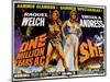 One Million Years BC, 1966, She, 1965, US lobby card-null-Mounted Art Print