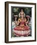 Hindu Goddess Srhi Sentamarai Laximi, Wife of Vishnu-null-Framed Art Print