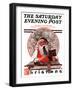 "Santa's Expenses" Saturday Evening Post Cover, December 4,1920-Norman Rockwell-Framed Giclee Print