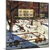 "Gramercy Park", February 11, 1950-John Falter-Mounted Giclee Print