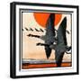 "Flock of Geese in Formation,"November 15, 1924-Paul Bransom-Framed Giclee Print