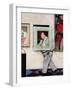 "Picture Hanger" or "Museum Worker", March 2,1946-Norman Rockwell-Framed Giclee Print