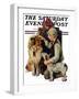 "Making Friends" or "Raleigh Rockwell" Saturday Evening Post Cover, September 28,1929-Norman Rockwell-Framed Giclee Print