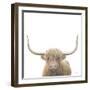 Highland Cow Sepia Sq-James Wiens-Framed Art Print