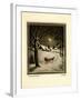 Two People in Horsedrawn Sleigh on Snowy Landscape-null-Framed Art Print