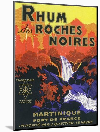 Rhum des Roches Noires Brand Rum Label-Lantern Press-Mounted Art Print