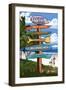 Florida Keys - Sign Destinations-Lantern Press-Framed Art Print