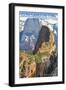 Zion National Park - Angels Landing-Lantern Press-Framed Art Print