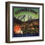 Glendora Home Brand - Glendora, California - Citrus Crate Label-Lantern Press-Framed Art Print