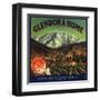 Glendora Home Brand - Glendora, California - Citrus Crate Label-Lantern Press-Framed Art Print