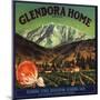 Glendora Home Brand - Glendora, California - Citrus Crate Label-Lantern Press-Mounted Art Print