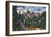 Black Hills, South Dakota, Needles Highway View of Horseshoe Curve-Lantern Press-Framed Art Print