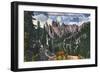 Black Hills, South Dakota, Needles Highway View of Horseshoe Curve-Lantern Press-Framed Art Print