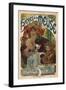 Beers of the Meuse-Alphonse Mucha-Framed Art Print