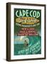 Cape Cod, Massachusetts - Surf Shop-Lantern Press-Framed Art Print