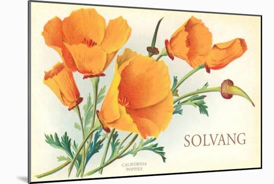 California Poppies, Solvang-null-Mounted Art Print