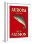 Aurora Red Salmon-null-Framed Art Print