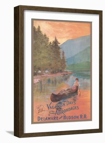 Adirondacks Travel Poster-null-Framed Art Print