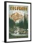 Colorado Travel Poster-null-Framed Art Print