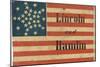 Lincoln and Hamlin Campaign Flag-null-Mounted Art Print
